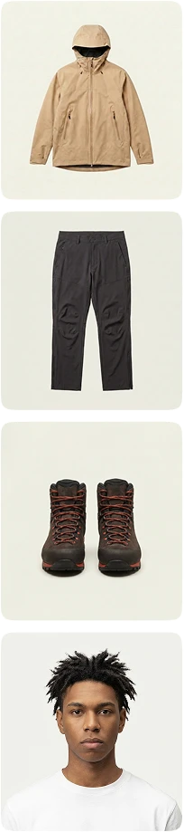 Product photos of the tailored look